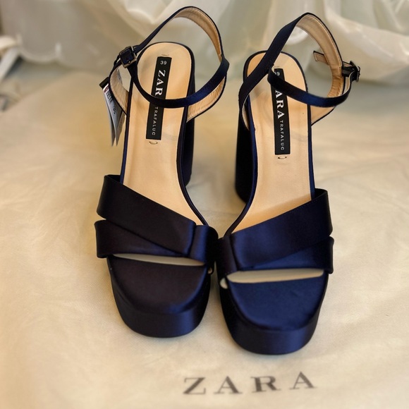ZARA SATIN EFFECT CHUNKY
PLATFORM SANDALS - Picture 5 of 16
